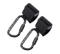 BESTonZON 2pcs Non-Slip Stroller Hooks for Bags and Shopping Carts, Pu and Alloy Material Pram Bag Hooks to Release Burden and Organise Nursery Essentials