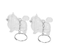 BESTonZON 2pcs Pet Hair Keepsake Keychain with Elegant Memorial Storage Box Portable Dog Cat Hair Collector for Cherished Memories Dual-purpose Bag Charm and Keyring Gift