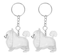 BESTonZON 2pcs Pet Memorial Keychain: Cat & Dog Hair Keepsake Holder - Souvenir Box For Emotional Connection - Pet Memorial Bottle Keepsake Pendant