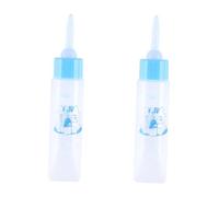 BESTonZON 2pcs PET Nursing Bottle Milk Feeder for Puppy Squirrel Kittens Hamster Food Grade Silicone Plastic Portable Scale