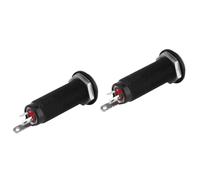 BESTonZON 2pcs Plug-in Guitar End Pin Jack Tube-type Output Input Socket Plug for Electric Guitar Bass in Matte Black for Live Performances and Studio Recordings