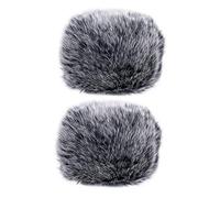 BESTonZON 2pcs Plush Mic Cover Anti-splash Windproof Design for Recording Studios Home Stages Easy to Use Elegant Replacement for Old Mic Covers