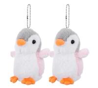BESTonZON 2pcs Plush Penguin Keychain Cute Stuffed Animal Decor with Chain for Bags for Friends Family Adorable Hanging Plush Pendant for Animal Lovers