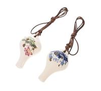 BESTonZON 2pcs Porcelain Ocarinas Beginners Flute Musical Instruments for Boy Girl Student Ocarina Flute Introductory Instrument Assorted style