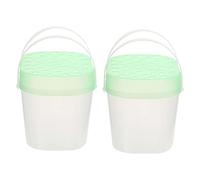 BESTonZON 2pcs Portable Pet Carrier for Small Animals Reptile Boxes for Travel Durable Hamster and Turtle Containers Convenient Handheld Design for Outdoor Use