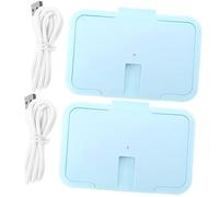 BESTonZON 2pcs Portable Wipes Warmer Wet Tissue Heater for Newborn Constant Temperature Warmer for Diaper Changing