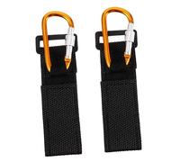 BESTonZON 2pcs Pram Hooks Large Stroller Clip for Diaper Bag Pushchair Hooks Aluminum Alloy Slip Texture Strap