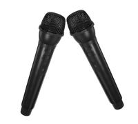BESTonZON 2pcs Pretend Microphones for Realistic Simulation Prop Mics for Stage Practice and Cosplay Non-electronic Play Microphone for Public Speaking Role Play and Photography