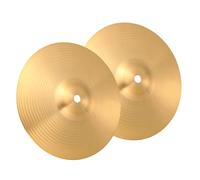 BESTonZON 2Pcs Professional Brass Drum Cymbals for Drum Kit, Golden Alloy Jazz Cymbals Set Suitable for Anti-Rust and Sturdy Finish