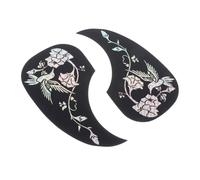 BESTonZON 2pcs Professional Guitar Pickguard Decal Silver Waterdrop Shape for Acoustic Guitar Protecting Plate Scratch Guarding Sticker