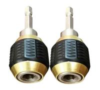 BESTonZON 2pcs Quick Connector Impact Drill Adapter Set for 1/4 Hexagonal Socket Drive