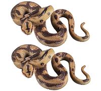 BESTonZON 2Pcs Realistic Simulation Snakes for Adults Scary Prank Props for Halloween and Garden Decoration Moderate to Deter Birds and Rodents for Party Fun and April Fools Day