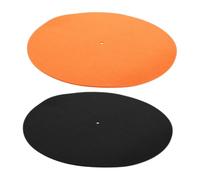 BESTonZON 2pcs Record Player Mat Felt Slipmat for Vinyl Records Vibration Mat Turntable Non-slip Table