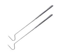 BESTonZON 2pcs Retractable Stainless Steel Snake Hook Portable Reptile Catchers Grabbing Tool for Safe Handling and Outdoor Use