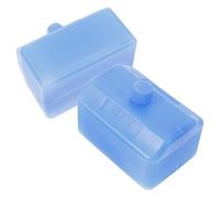 BESTonZON 2pcs Reusable Ice Box Cooler Pack for Lunch Boxes and Portable Air Conditioners, Multi-use Blue Pe Material Ice Pack for Keeping Food Fresh and Cool, for Cold Chain Logistics