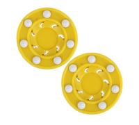 BESTonZON 2Pcs Roller Hockey Balls High-strength Indoor Training Pucks for Flat Smooth Shots and Accurate Roller Hockey Practice