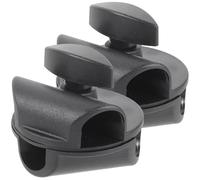 BESTonZON 2pcs Rotatable Microphone Extension Clamps Universal Boom Arm Mount Clips for Mic Stand, Compatible 15mm and 19mm Stands, for Live Broadcast and Studio Use