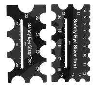 BESTonZON 2Pcs Safety Eyes Measuring Ruler for Doll Making Crochet and Plush Craft Tool for DIY Amigurumi and Stuffed Animals Professional Safety Eye Sizer for Makers