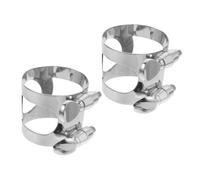 BESTonZON 2pcs Saxophone Mouthpiece Ligature Clamp Metal Parts Clips for Sax Head Saxophone Accessories E-flat Alto Sax Clip
