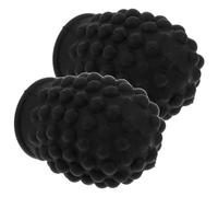 BESTonZON 2pcs Silicone Drumstick Tip Covers Quiet Drumstick Head Caps Set for Noise Reduction and Practice Mute Suitable for Electronic and Acoustic Drums