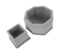 BESTonZON 2pcs Silicone Planter Mold with Hexagon and Square Shapes Flexible Non-Stick Concrete Flower Pot Molds for Succulent and Desktop Plant Pots Beginner-Friendly Reusable Cement and
