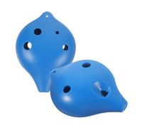 BESTonZON 2pcs Small Blue Ocarina Musical Instruments for Children and Beginners, Easy to Learn Resin 6-hole Portable Ocarinas for Beginner Practice and Music Playing