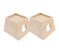 BESTonZON 2pcs Small Pet House Chicken Brooder Box Outdoor Guinea Pig Hutch Hideout for Hamster