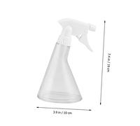 BESTonZON 2pcs Small Plastic Watering Can Spray Bottles Portable Hand Pressure Sprayer for Garden Plants Hairdressing Flower Care in Grey and Transparent Colors