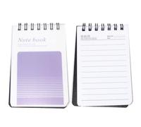 BESTonZON 2pcs Small Spiral Notebooks Mini Notepads for and Travel, Portable Writing Pads with Purple and Green Covers, Practical Memo Pads for Office and School Planning