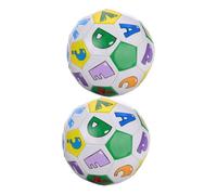 BESTonZON 2pcs Soccer Ball Junior Training Football for Boys Kindergarten Educational Alphabet Design Soft Touch Mini Football for Indoor Outdoor Play