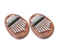 BESTonZON 2pcs Solid Wood Mini Kalimba Thumb Piano Portable Musical Instrument for Beginners Compact Finger Piano Gift with Enchanting Sound and Stainless Steel Keys
