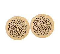 BESTonZON 2pcs Sound Hole Cover for Acoustic Guitar Guitar Feedback Buster Pattern B Wood Material Sound Hole Block Gear Accessories