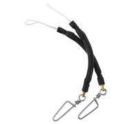 BESTonZON 2pcs Spearfishing Shock Cord: Fishing Equipment Black Shooting Line Snap Swivel Pigtail For Avoiding Losing Catch