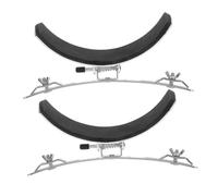 BESTonZON 2pcs Stainless Steel Drum Leg Support Holder Snare Drum Accessories for Marching Bands Percussion Instrument Leg Rest with Silver Finish for Enhanced Comfort and Stylish