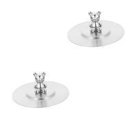 BESTonZON 2pcs Stainless Steel Mug Cover Leak Cup Lid Cartoon Cup Covers for Drinks Reusable