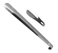 BESTonZON 2pcs Stainless Steel Shoe Horn Set for Seniors with Extra Long and Portable Designs, Rust-resistant Sturdy Shoehorns Suitable for Easy Footwear Fitting at Home Or Travel