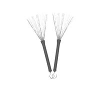 BESTonZON 2pcs Stainless Steel Wire Drum Brush Musical Wire Drum Stick Brush Wire Drum Sticks Retractable Brush Blank Cassette Tapes Percussion Brush Durable Brush Drum Accessory Major Snare