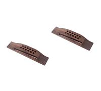 BESTonZON 2pcs String Folk Acoustic Guitar Bridge Replacement Saddle Thru Slotted Bridge Precisely Shaped for Tone Diy Performance Accessory