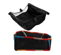 BESTonZON 2pcs Stroller Bag Storage Net Mesh Cargo Organizer for Pushchair Side Sling Use as Diaper and Snacks Holder When Shopping Random Color