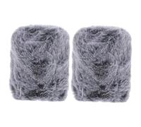 BESTonZON 2pcs Supple Plush Mic Covers Wind Pop Filter Replacement for Microphone Windscreen Comfortable for Live Streaming