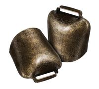 BESTonZON 2Pcs Thicken Bells for Pet Farming Large Bronze Shepherd Bell Accessories for Sheep Horse Cow Durable Hanging Decor for Animal Safety and Training