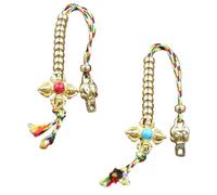 BESTonZON 2pcs Tibetan Buddhist Beads Counter Set Brass Bead Counting Tool for Meditation and Prayer Convenient Buddha Counting Accessory for DIY Mala Jewelry