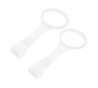 BESTonZON 2pcs Toddler Cot Handle Ring Play Pen Handles Pull up Rings for Playpen Easy Installation Detachable Design White Pp Nursery on The Go Use