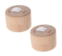 BESTonZON 2pcs Tooth Fairy Keepsake Box Wooden Lost Teeth Storage for Boys and Girls Boys and Girls Case Savers for Birthday