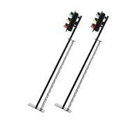BESTonZON 2pcs Traffic Light Model Train Signals Realistic Yellow Lamp Decor for DIY Scene Sand Table Layout Railroad Accessories Authentic Detailing Flexible Design