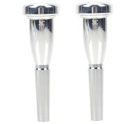BESTonZON 2pcs Trumpet Mouthpiece Music Instrument Golden Trumpet Replacement Trumpet Part Trumpet Replacement Small Trumpet Musical Instruments Accessories For Trumpet Silver Copper Alloy