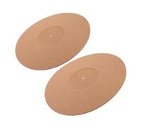 BESTonZON 2pcs Turntable Record Player Cork Mat Vinyl Slipmat Protective Pad for Vinyl Player