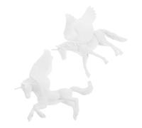 BESTonZON 2Pcs Unicorn Painting Figurines DIY Craft for Blank Horse Model for Creative Art Projects Unicorn for Boys Birthday and Holiday Activity