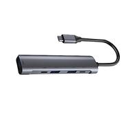 BESTonZON 2pcs Usb Type- Usb Ports and Dual Type-c Expansion for Easy Data Transfer and Power Supply Portable for Laptop Mouse Keyboard