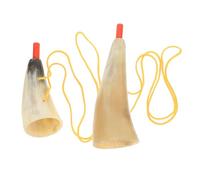 BESTonZON 2Pcs Viking Ox Horn Trumpet for Unique Ox Horn Design Beginner Wind Instrument Plaything Producing Beautiful Sounds for Music Learning and Cheering Random Color